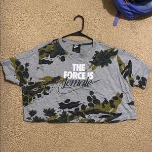 Nike crop The force is female crop top